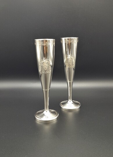 Pair of Champagne flutes - Par de flutes