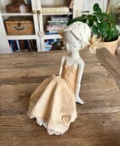 White clay and fabric., 37x30x22cm, 2025