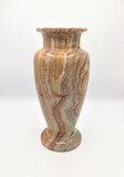 Vase carved from a single block of Rainbow Sandstone. Egypt., 34 cm, 20th century