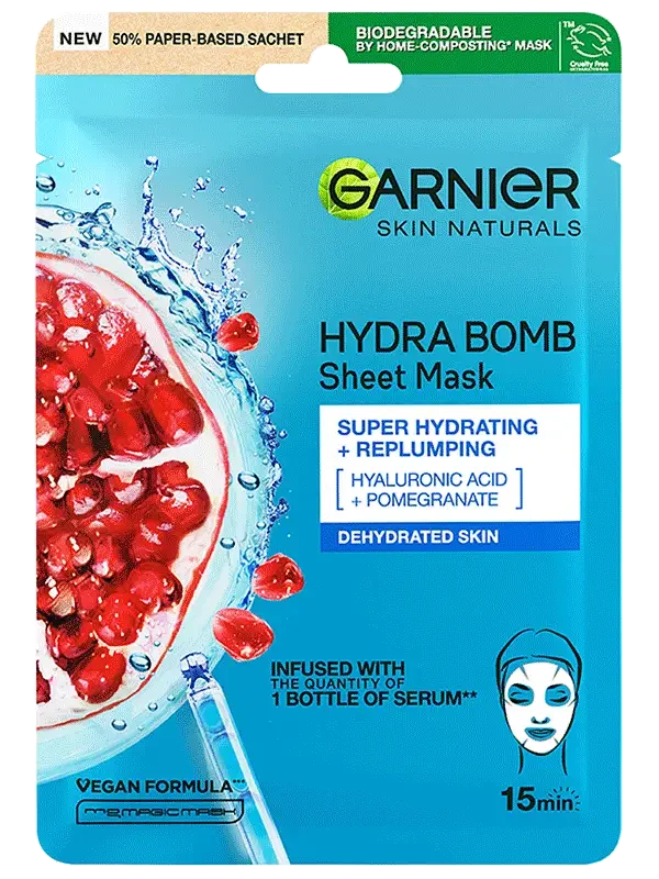 Hydra Bomb Sheet Mask With Pomegranate