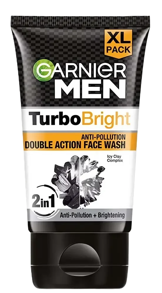 Turbo Bright Anti-Pollution Double Action Face Wash