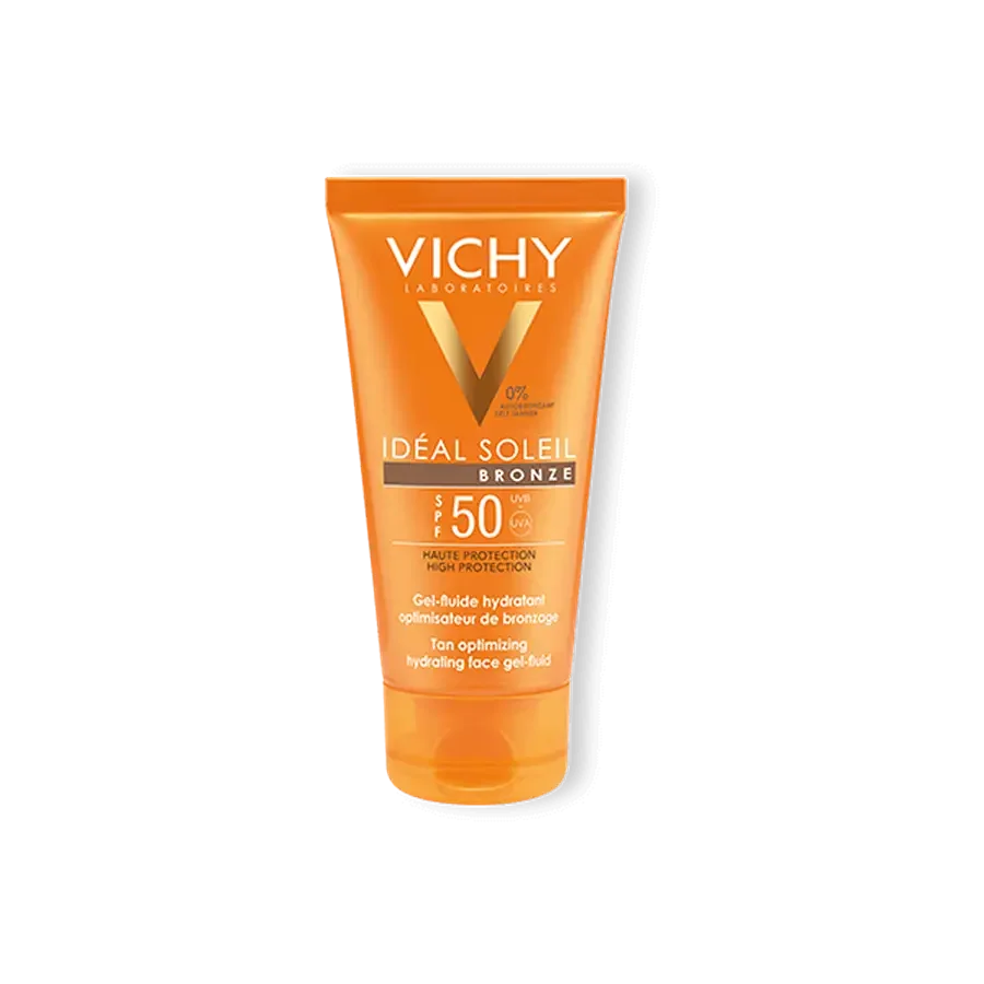 Idéal Soleil Bronze Tan Optimizing Face Gel-Fluid SPF 50+