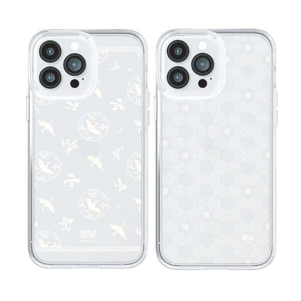 Traditional Goryeo Celadon/Dancheong Transparent Gel Hard Cell Phone Case