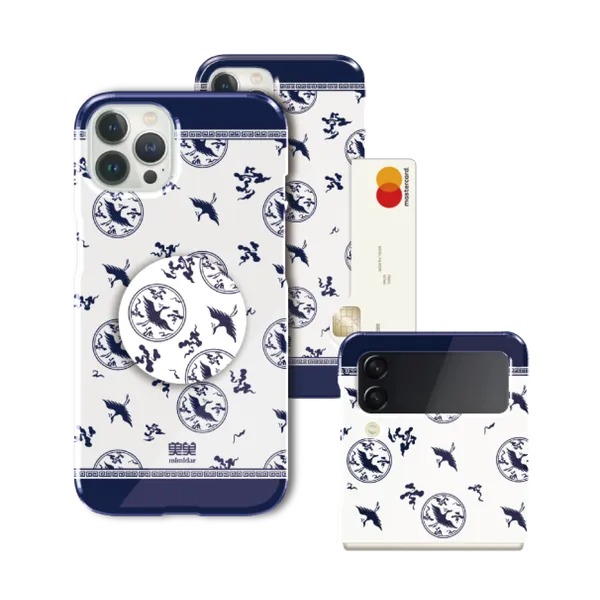 Traditional blue and white porcelain cell phone case