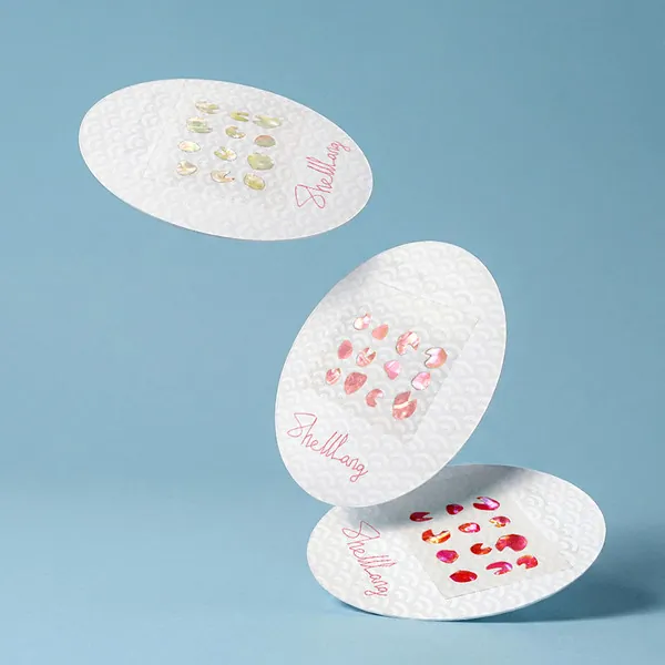 [Spring in Korea] Scattering Plum Blossom Petals Natural Mother-of-Pearl Sticker