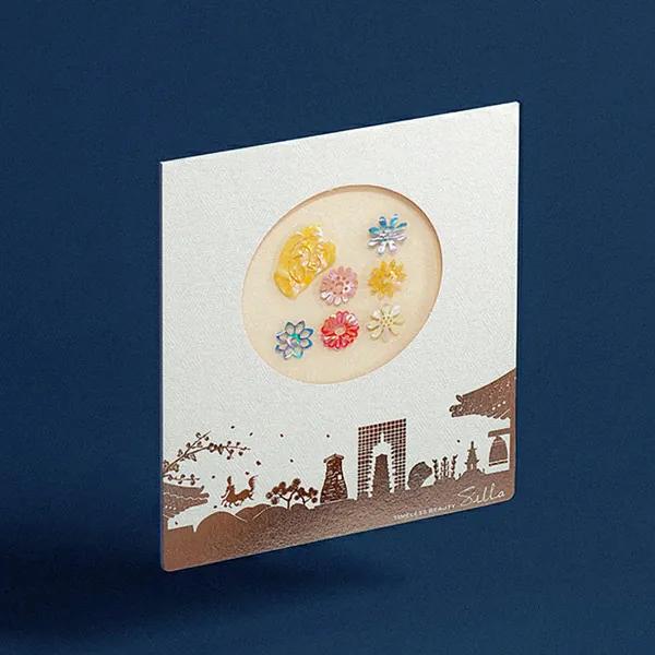 [Timeless Beauty - Silla] Smile of Silla & Floral Roof Tile Natural Mother-of-Pearl Sticker