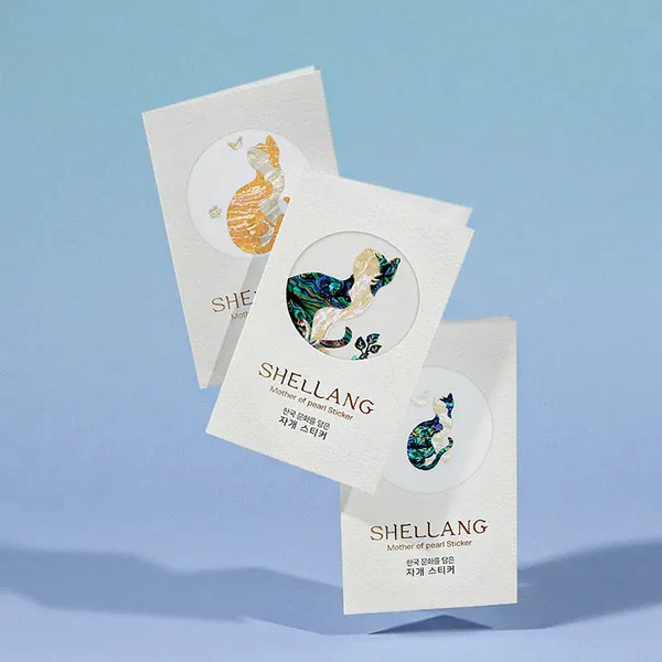 [Cats of Joseon] Cat and Magpie Painting Cat Natural Mother-of-Pearl Sticker