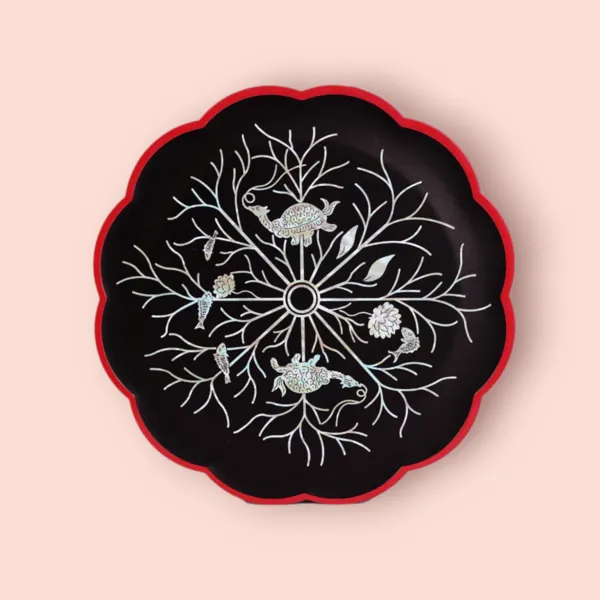 [Mother-of-Pearl Light] Najeon Soban Wireless Charger - Flower and Lotus Leaf Tray