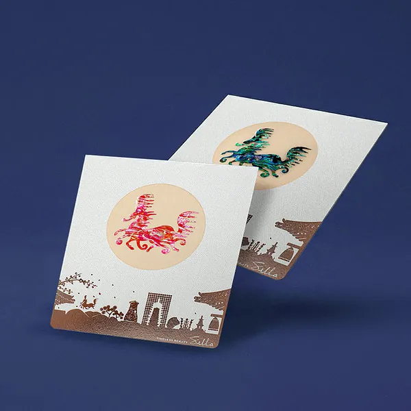 [Timeless Beauty - Silla] Silla Heavenly Horse Painting Natural Mother-of-Pearl Sticker