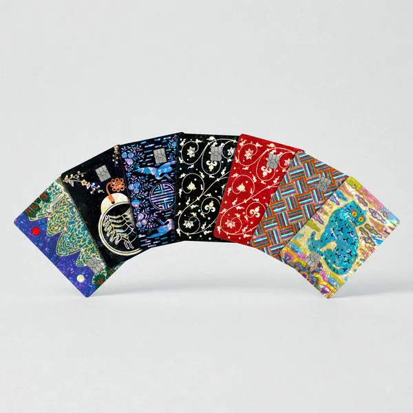 [My Credit Card in Najeon Lacquerware] Natural Mother-of-Pearl Card Sticker - PearlPass Skin 7 Types