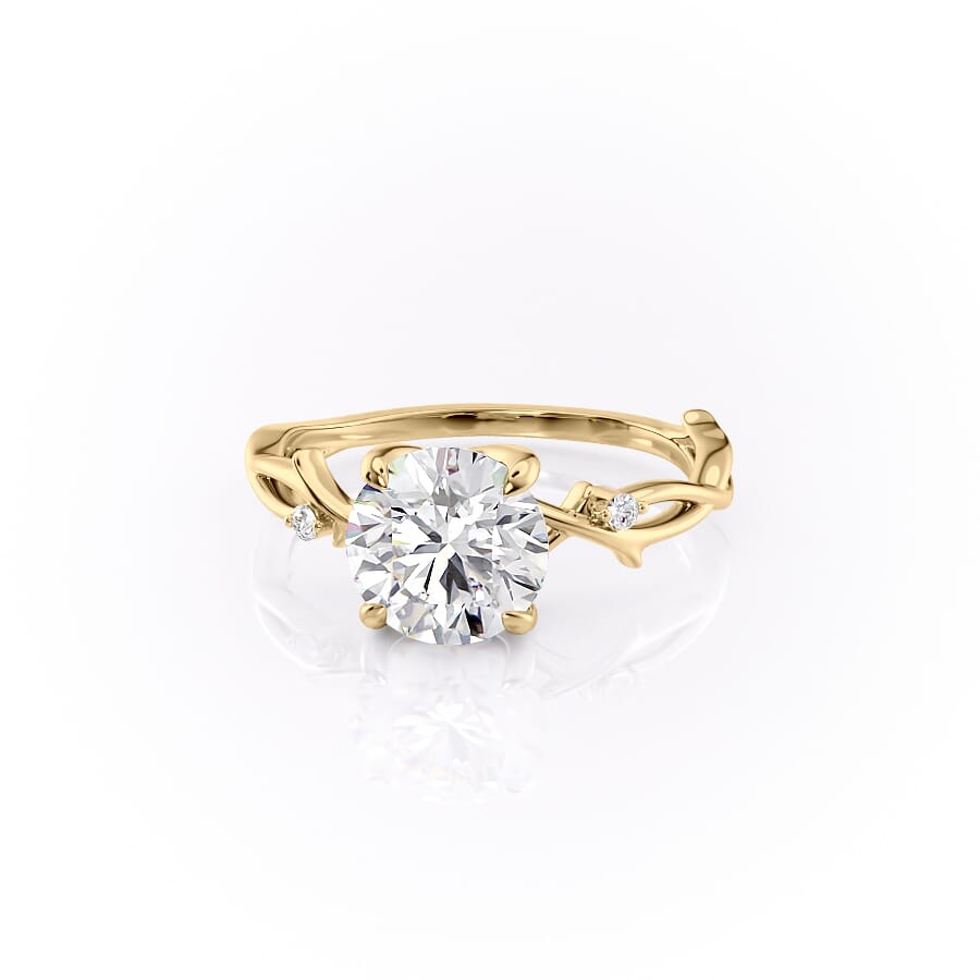 The Twig Set With A 2 Carat Round Lab Diamond
