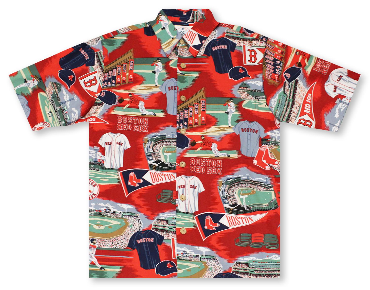 red sox button down jersey