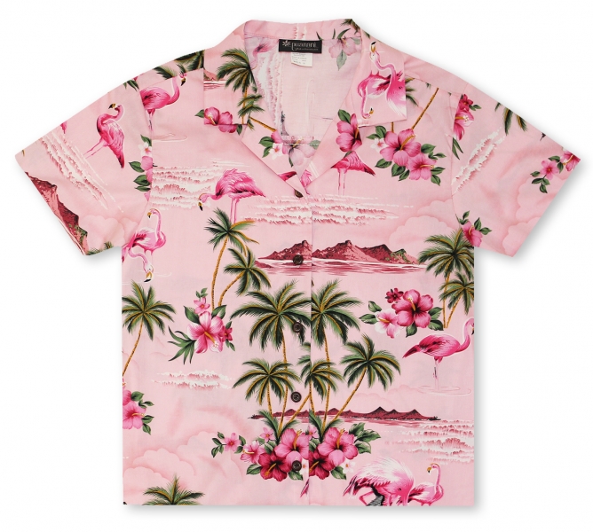 pink flamingo button up shirt