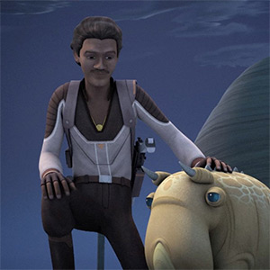 Lando smuggles puffer pigs over Lothal