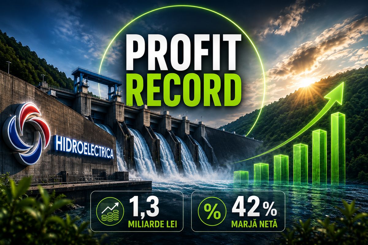 Hidroelectrica raportează profit net de 1,3 miliarde lei în T1 2026 și marjă de 42% — NRG-IA