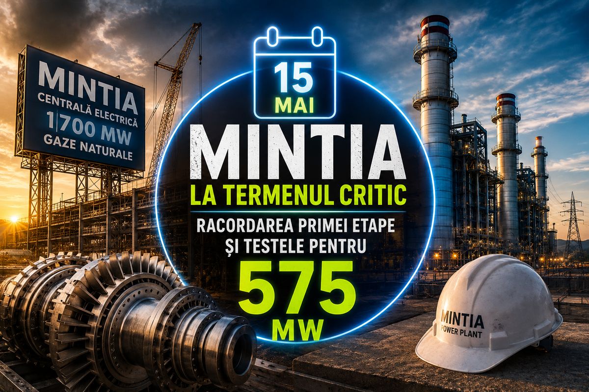 Mintia intră în faza critică: racordarea la SEN și testele pentru primii 575 MW încep pe 15 mai — NRG-IA