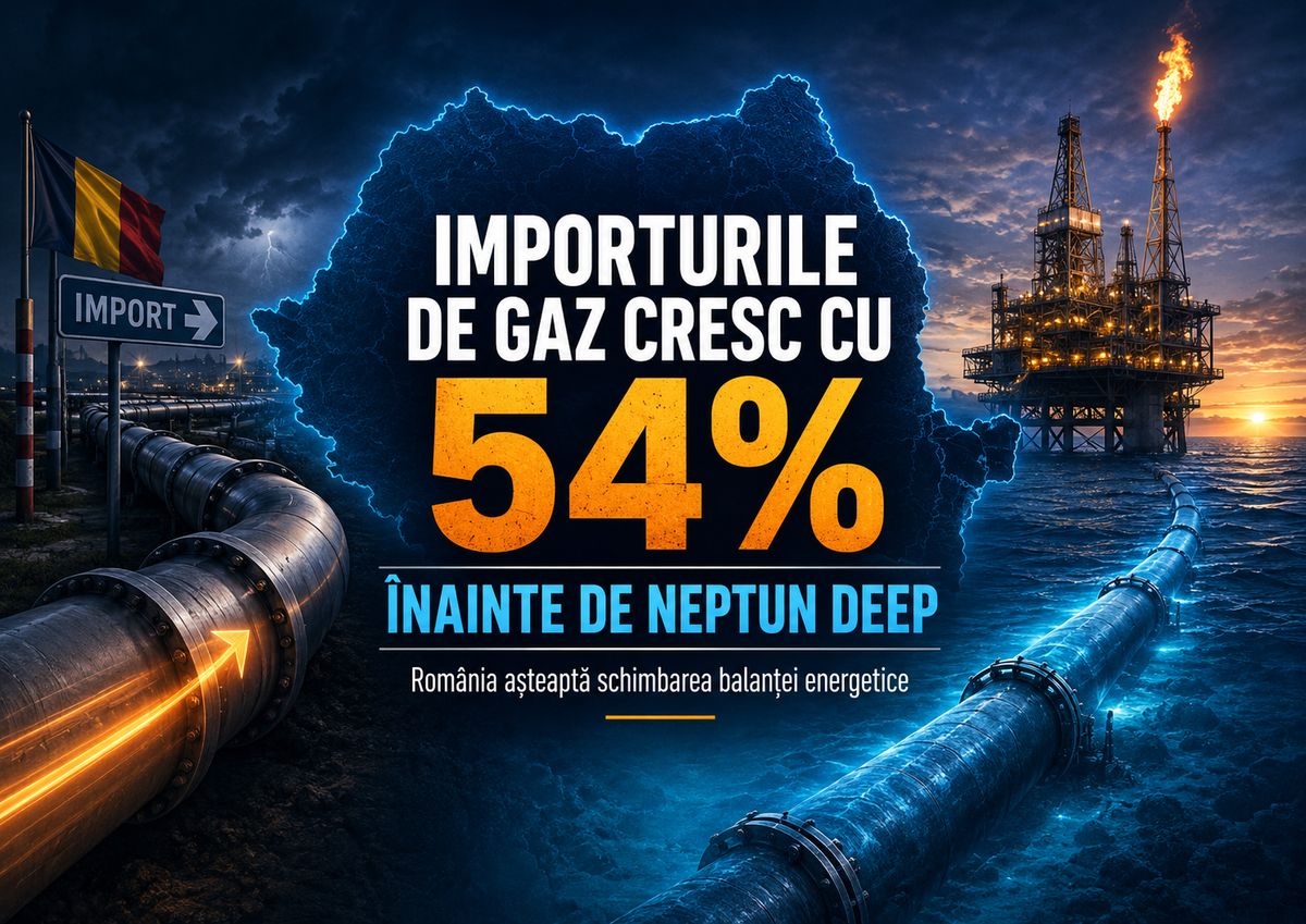 Importurile de gaze ale României cresc cu 54% în T1 2026 înainte de Neptun Deep — NRG-IA