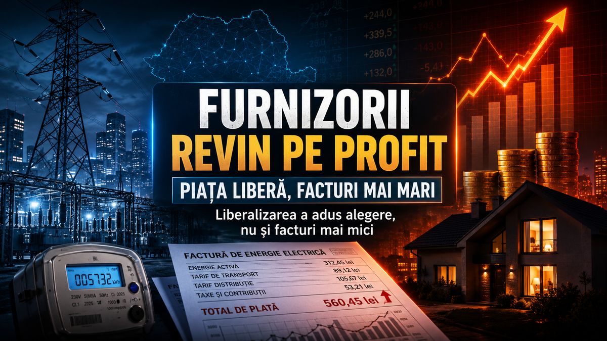 Liberalizarea energiei, profiturile furnizorilor și efectul asupra facturilor consumatorilor în 2025 și 2026 — NRG-IA