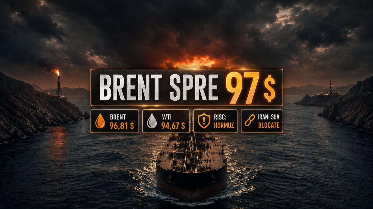 Brent urcă spre 97 de dolari pe fondul blocajului Iran–SUA și al riscului Hormuz — NRG-IA