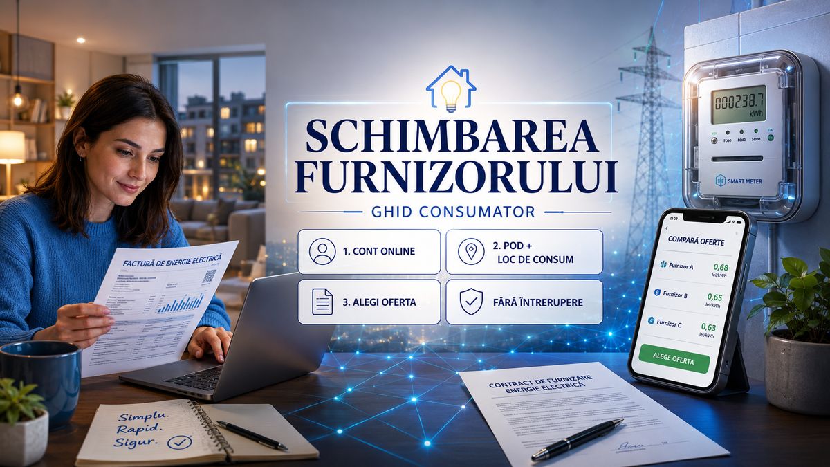 Cum schimbi furnizorul de energie electrică prin POSF: ghid pentru consumatori — NRG-IA