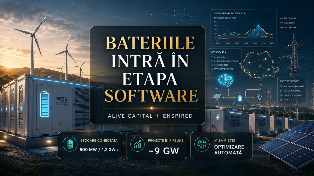 Alive Capital și enspired aduc optimizarea automată a bateriilor în piața de stocare din România — NRG-IA