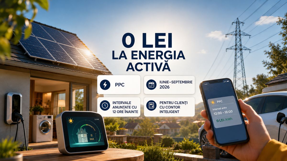 PPC testează în România energie electrică activă la 0 lei/kWh în intervale cu producție solară — NRG-IA