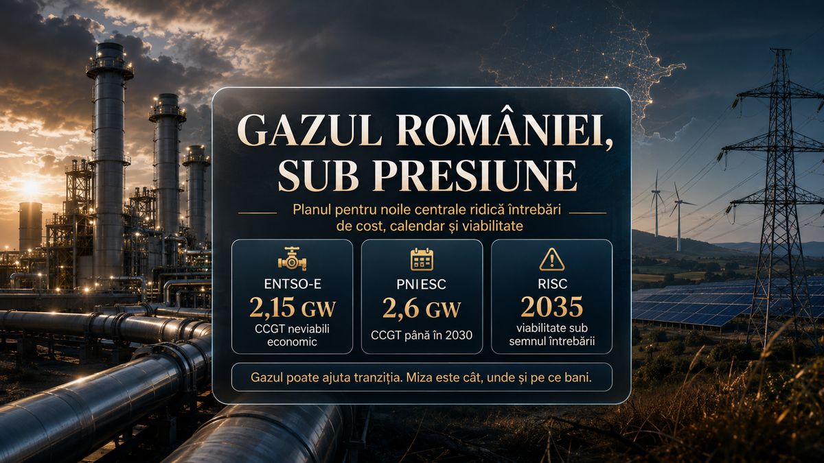 Centralele pe gaz ale României intră sub presiune: ENTSO-E avertizează asupra viabilității economice a 2,15 GW CCGT — NRG-IA