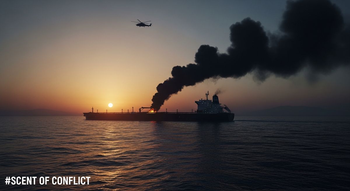 Petrolier în flăcări în Marea Oman: marinari evacuați — NRG-IA
