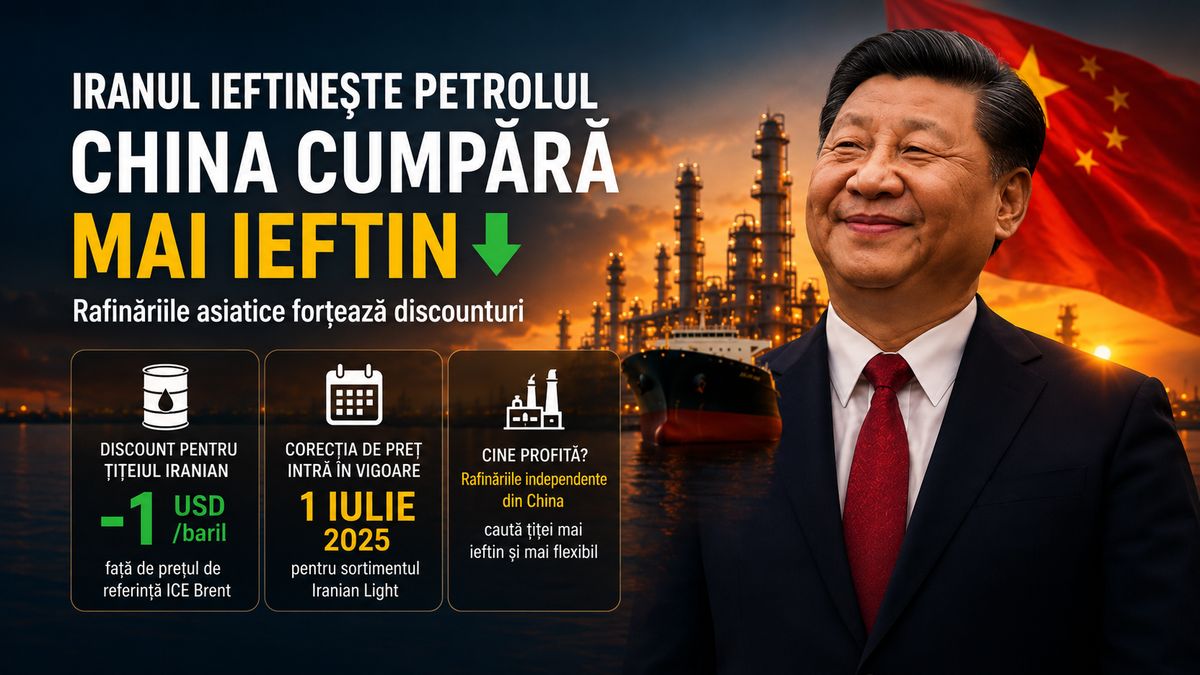 Prețul petrolului iranian scade în China sub ICE Brent — NRG-IA