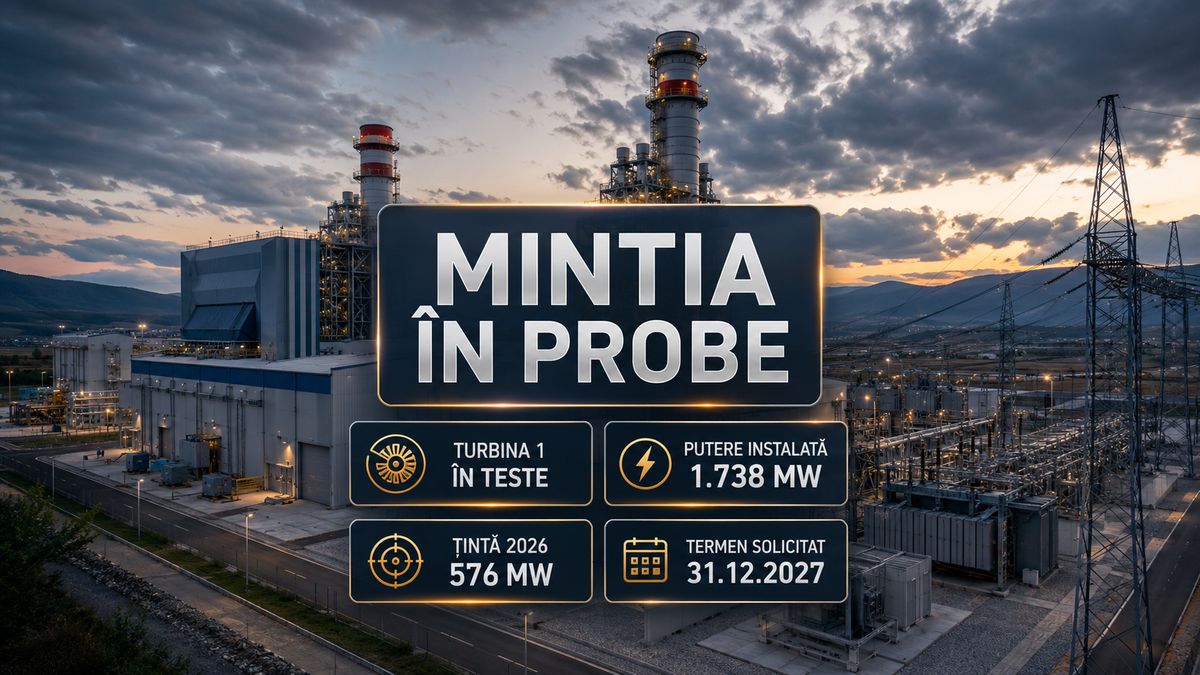 Mintia intră în probe cu prima turbină pe gaz, dar finalizarea completă poate fi amânată până în 2027 — NRG-IA