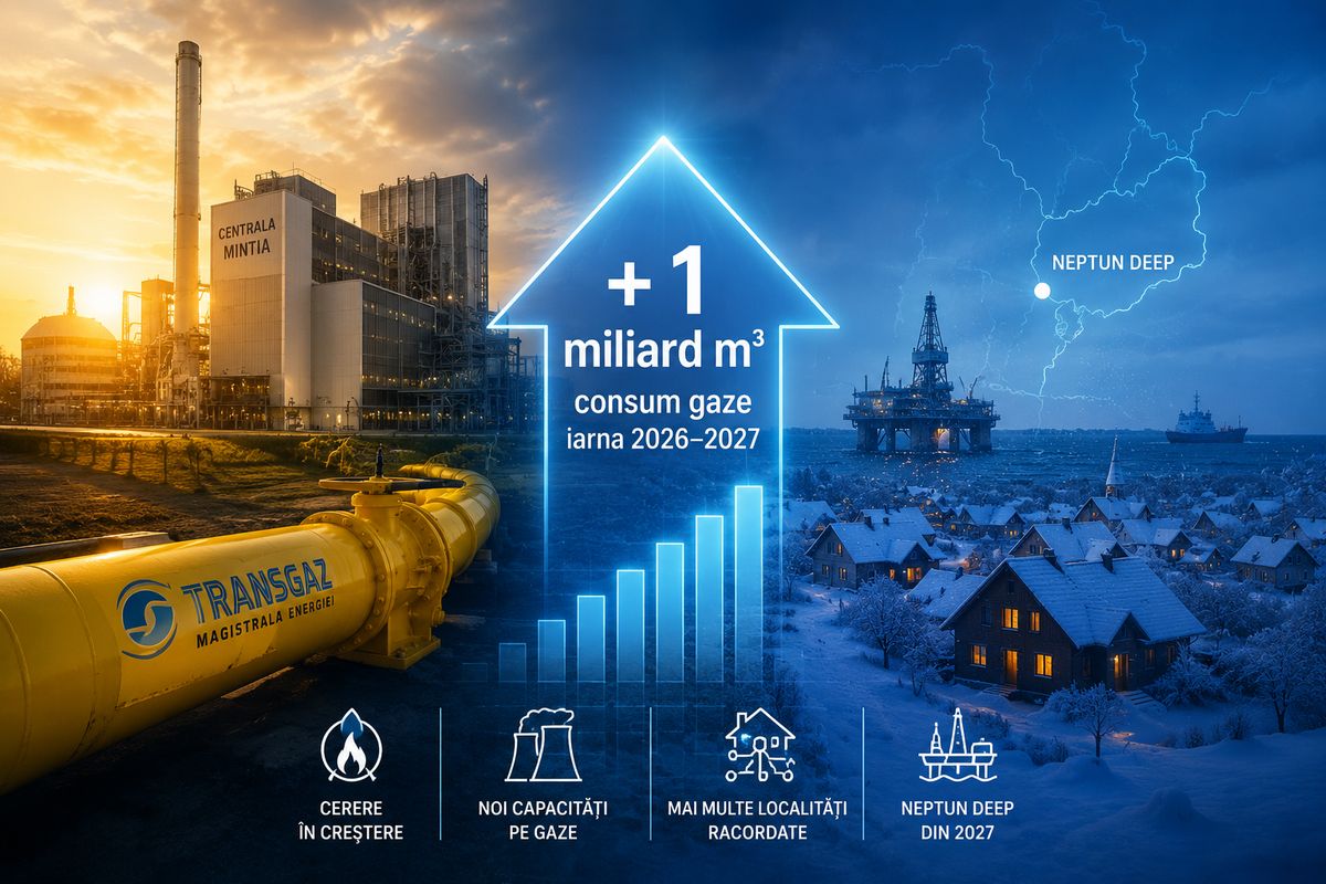 Transgaz estimează până la 1 miliard m³ în plus la consumul de gaze al României în iarna 2026–2027 — NRG-IA