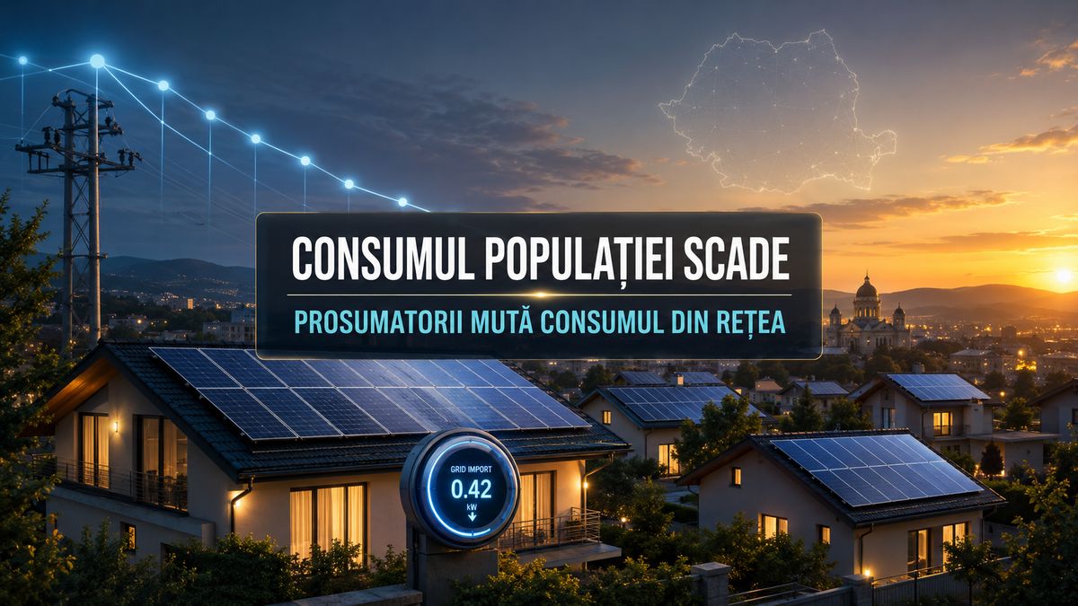 Consumul populației scade cu 10,1%, iar prosumatorii schimbă interpretarea datelor INS — NRG-IA