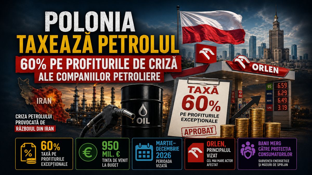 Polonia taxează cu 60% profiturile excepționale ale companiilor petroliere — NRG-IA