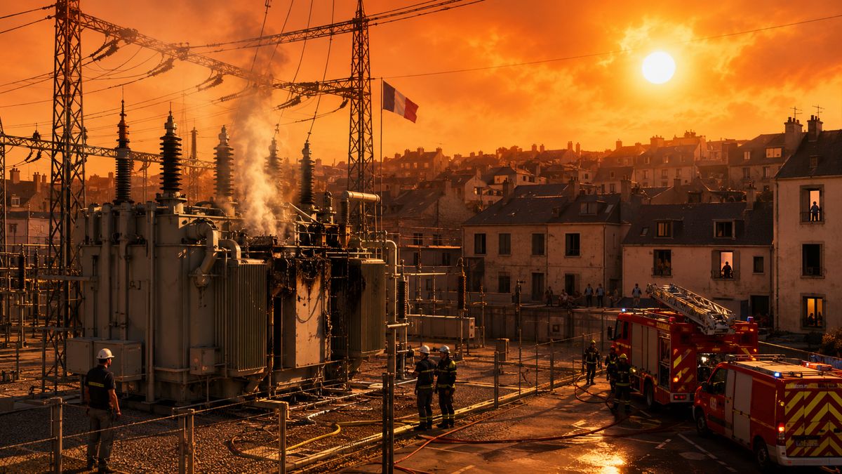 Canicula lasă până la 120.000 de gospodării fără curent în Franța după un incident la un transformator RTE — NRG-IA