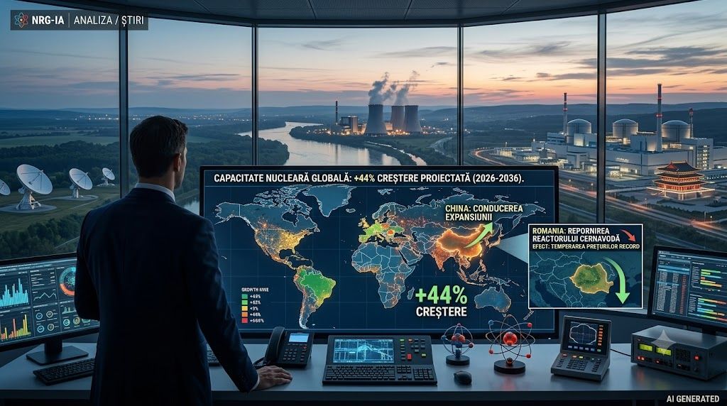 Capacitatea nucleară globală crește cu 44% până în 2036 — NRG-IA