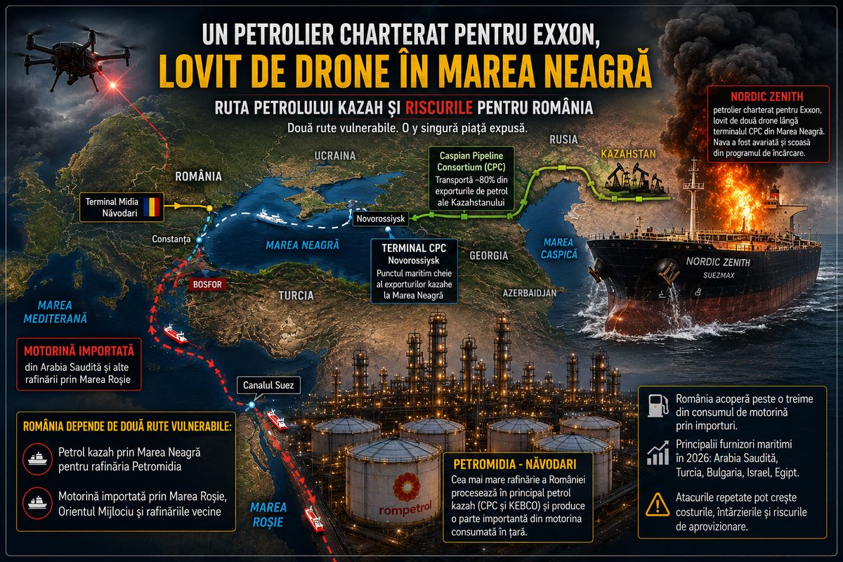 Atacul asupra Nordic Zenith și riscul pentru Petromidia și importurile de motorină ale României — NRG-IA