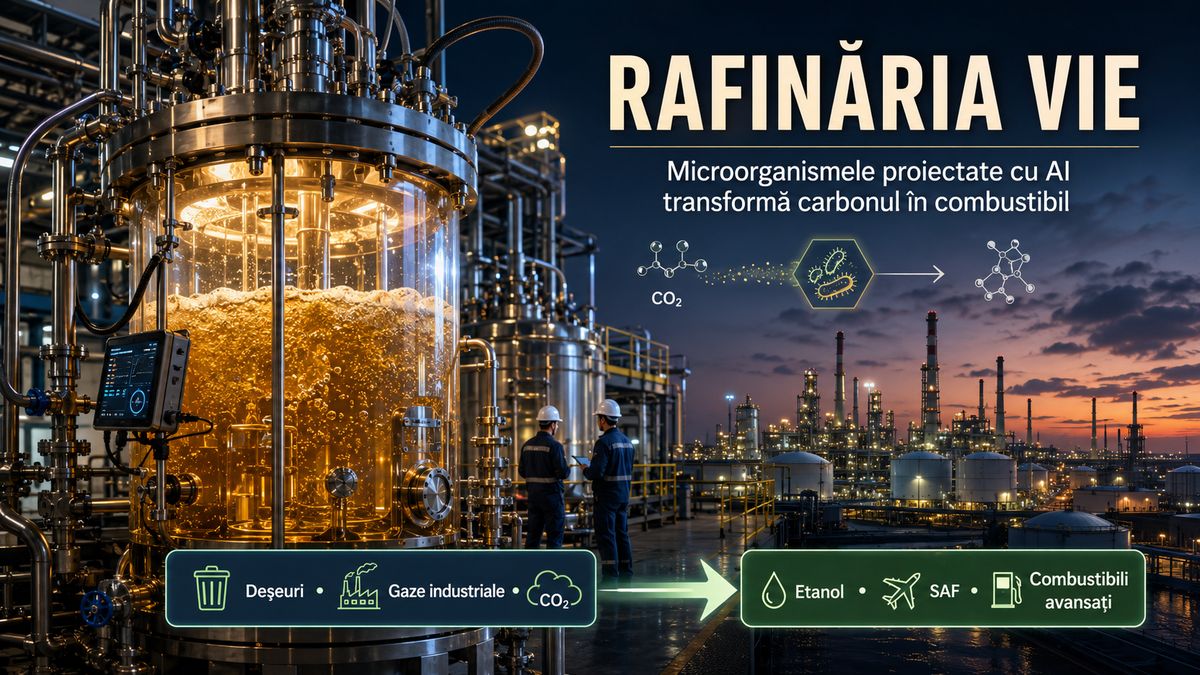 Combustibili proiectați cu AI: microorganisme, alge și fabrici moleculare din CO₂ — NRG-IA