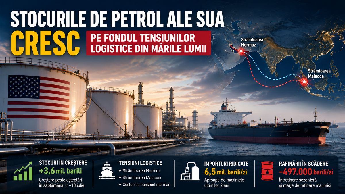Stocurile de petrol SUA cresc pe fondul crizei din Ormuz — NRG-IA
