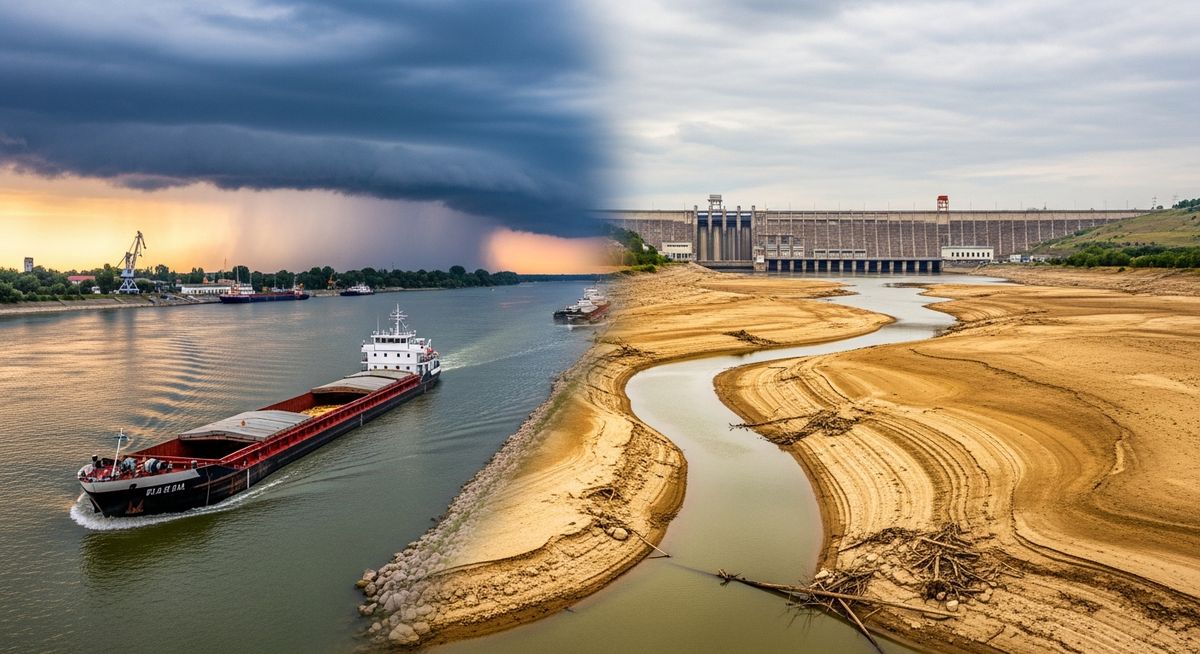 De ce scade Dunărea: paradoxul debitului în august 2026 — NRG-IA