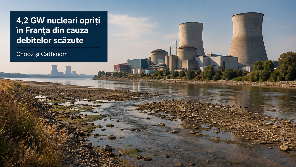 Seceta oprește 4,2 GW nuclear în Franța: reactoare indisponibile la Chooz și Cattenom din cauza debitelor Meuse și Moselle — NRG-IA