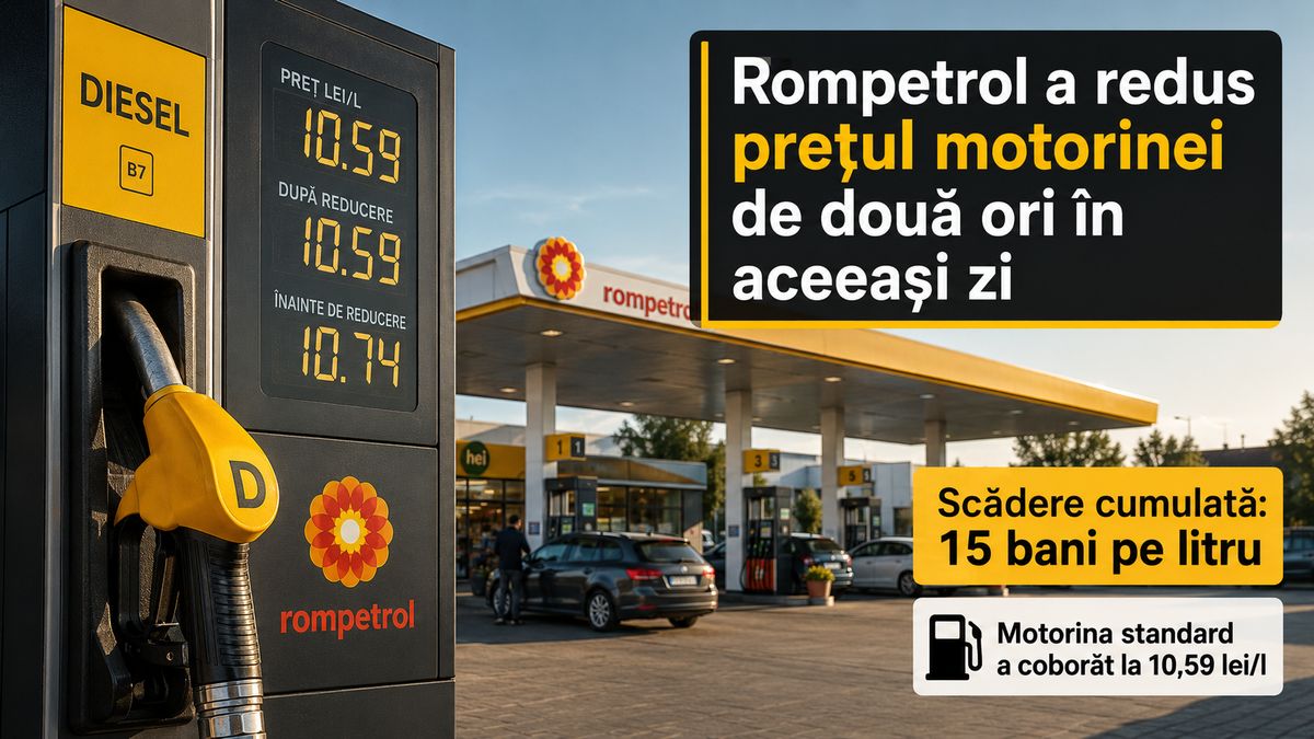 Ieftinire motorina Rompetrol OMV Petrom august 2026 — NRG-IA