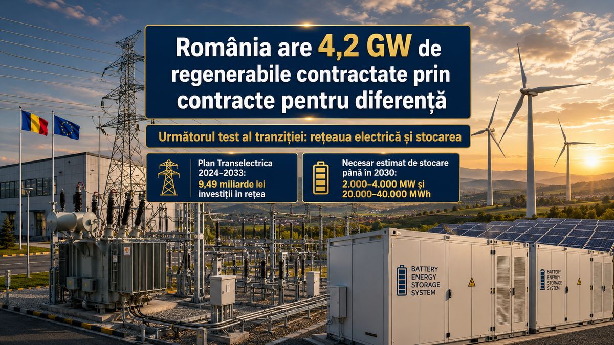 România are 4,2 GW de regenerabile prin CfD: rețeaua și stocarea devin miza tranziției — NRG-IA