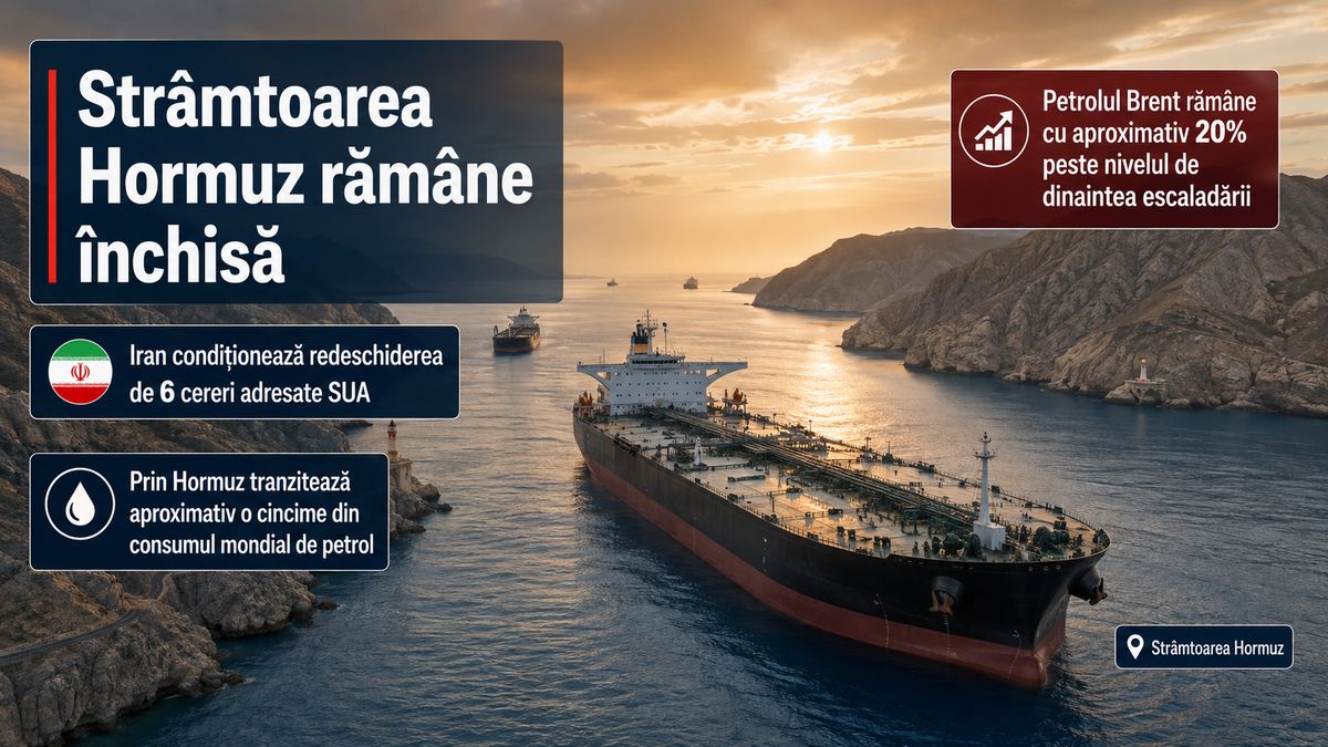 Strâmtoarea Hormuz rămâne închisă: Iranul impune condiții SUA — NRG-IA