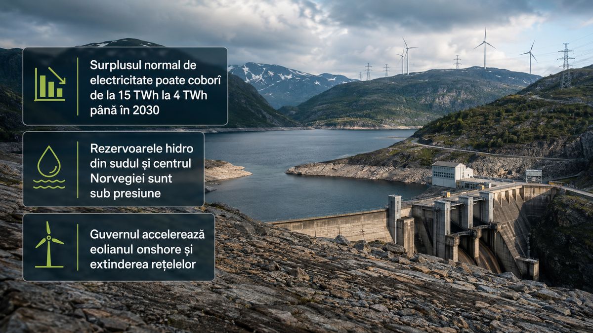 Norvegia: rezervoare hidro sub presiune și surplus de electricitate estimat la 4 TWh în 2030 — NRG-IA