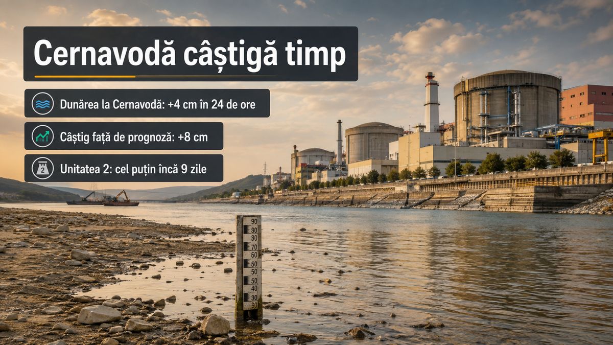 Cernavodă: Dunărea crește cu 4 cm, iar Unitatea 2 primește cel puțin nouă zile de funcționare — NRG-IA