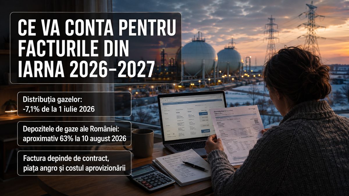 Facturile la energie în iarna 2026–2027: tarife ANRE, prețuri OPCOM și stocurile de gaze — NRG-IA