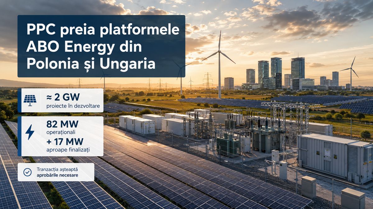 PPC preia platformele ABO Energy din Polonia și Ungaria și un pipeline de circa 2 GW — NRG-IA