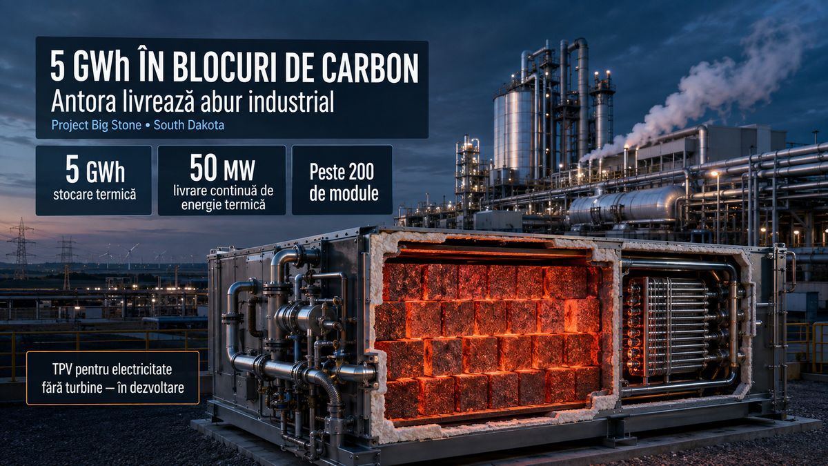 Antora Energy: bateria termică de 5 GWh cu blocuri de carbon și conversie TPV fără turbine — NRG-IA