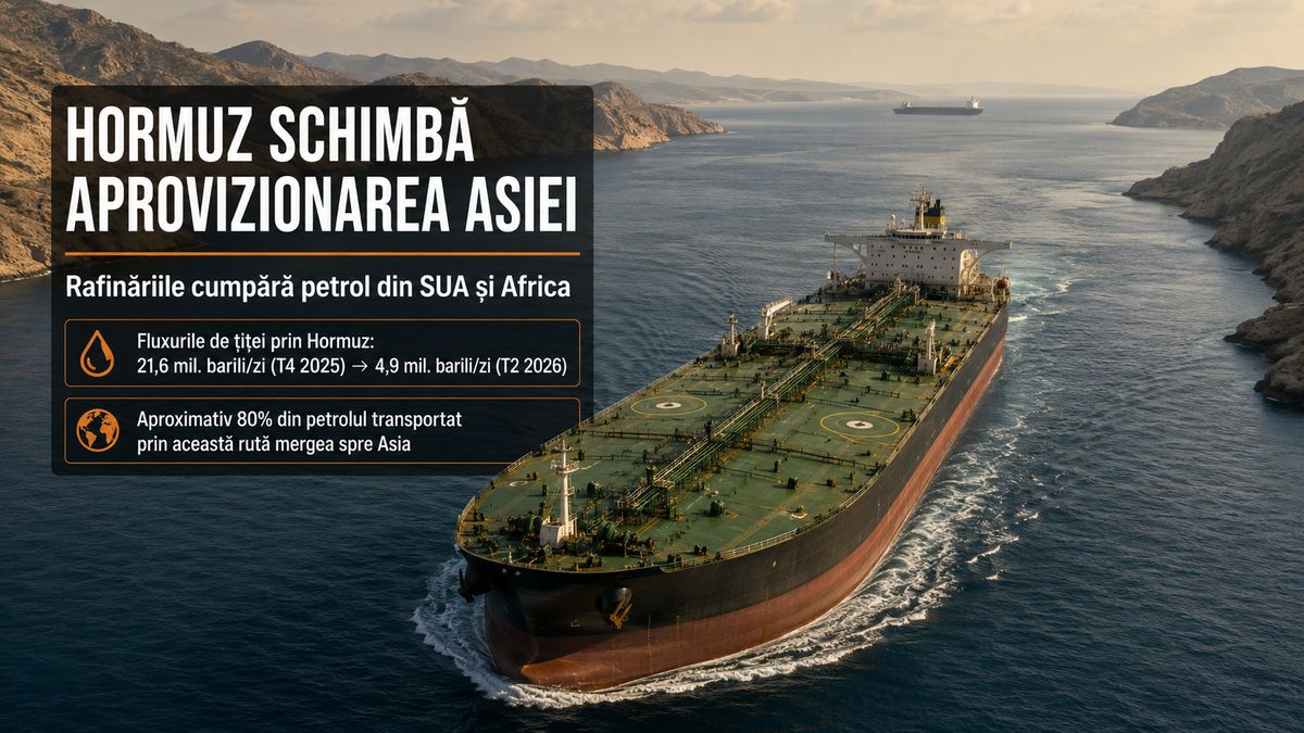 Hormuz reduce drastic fluxurile de țiței: rafinăriile asiatice cumpără petrol din SUA și Africa — NRG-IA