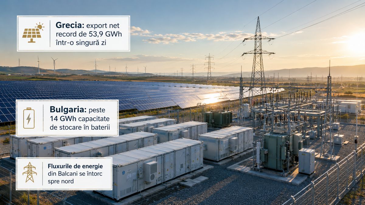 Grecia bate recordul de export, Bulgaria depășește 14 GWh de baterii: fluxurile de energie se mută spre nord — NRG-IA